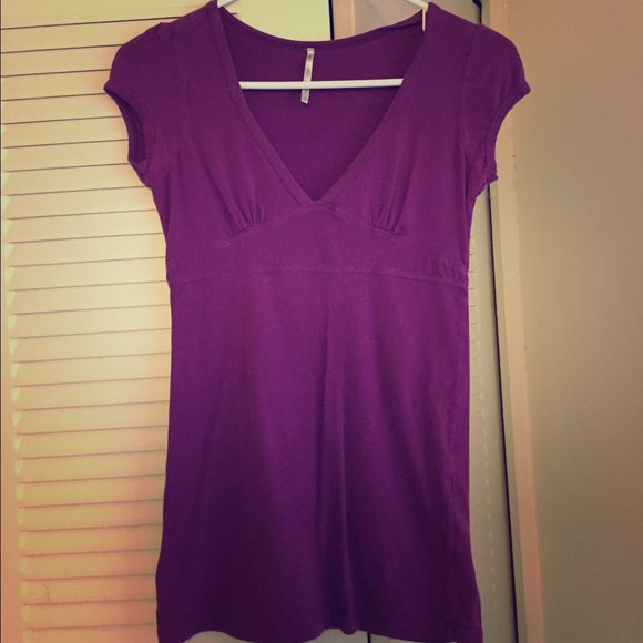 Purple v neck shirt