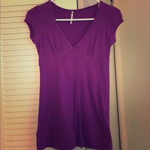 Purple v neck shirt