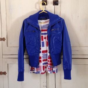 Blue bomber jacket with BONUS t shirt