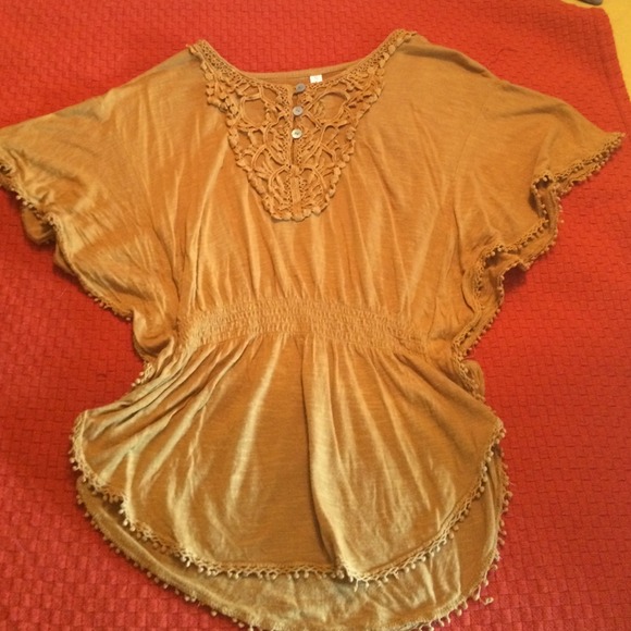 Mustard  top bundle with pink peplum h&m top