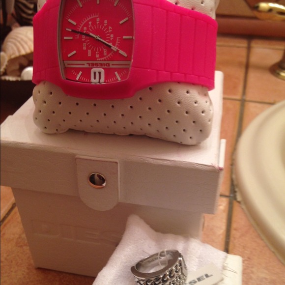 Diesel watch and ring never used with tag