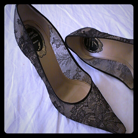 Rene Caovilla Lace Pumps