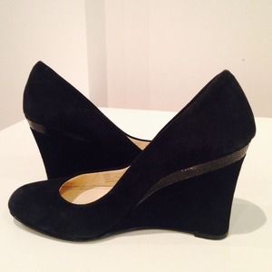 Calvin Klein Black Wedge Pump