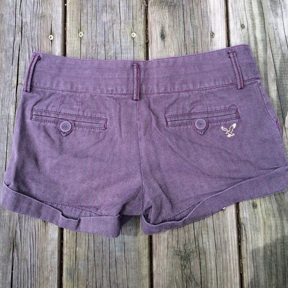 Dark purpley-grey chevron shorts - Picture 4 of 4
