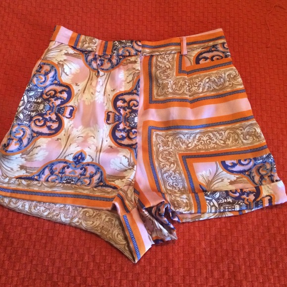 Topshop handkerchief print shorts