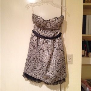 Black and gold party dress