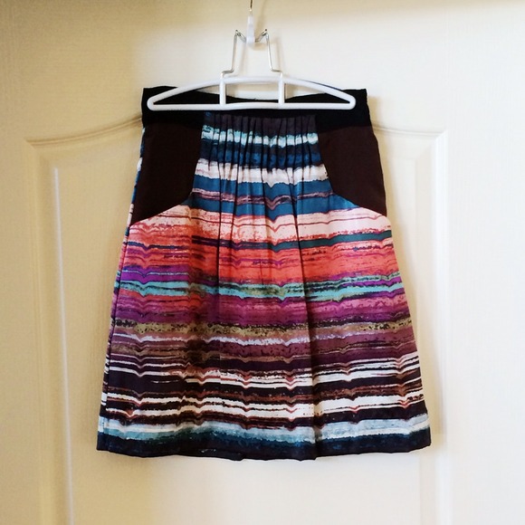 Nordstrom silk multi-colored skirt by Hype