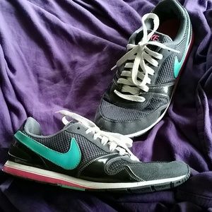 Teal, pink and grey Nike sneakers