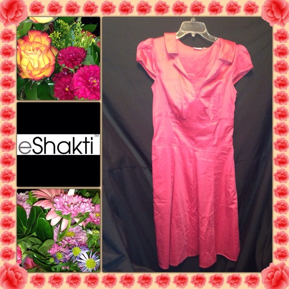 Rose Pink EShakti fit and flare dress NEW