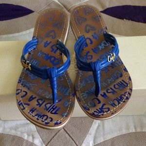 Nice coach sandal blue worn couple times