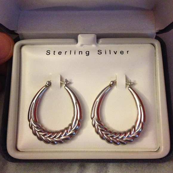 Sterling silver hoop earrings