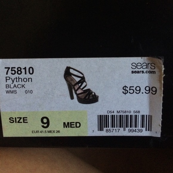 Kardashian Kollection python black heels - Picture 3 of 3