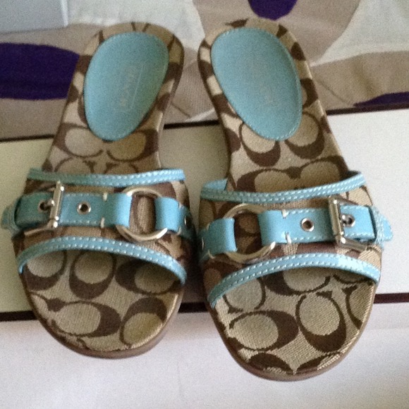 Cute coach sandals worn once