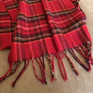 Red plaid scarf
