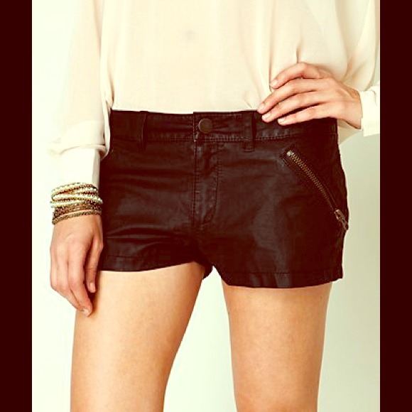 Free People Vegan Leather Shorts size 2