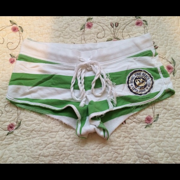 Green and white VS shorts!