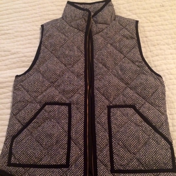 J. Crew Factory Herringbone Puffer Vest