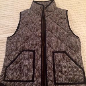 J. Crew Factory Herringbone Puffer Vest