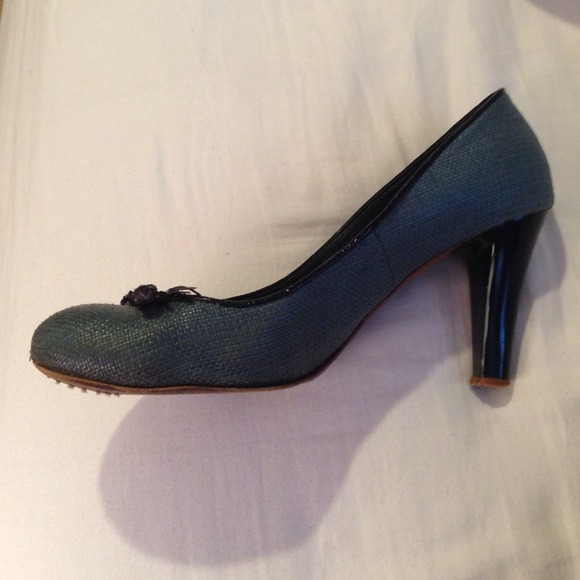 Marc Jacobs Blue Raffia Pumps - Picture 4 of 4