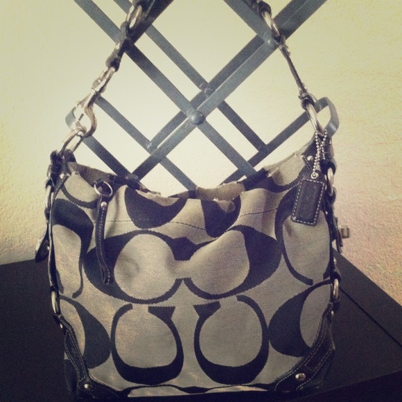 Authentic Black and grey coach bag