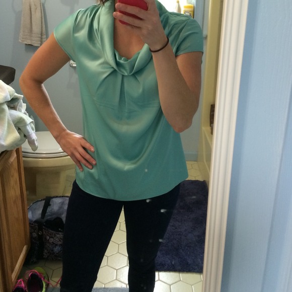 Limited light green silk shirt