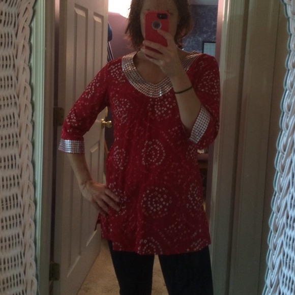 Cute party top or pool cover never worn