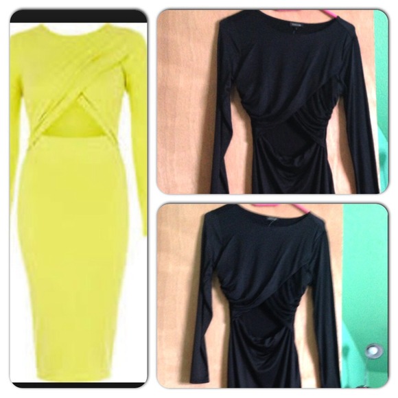 River Island Long sleeve midi cutout dress