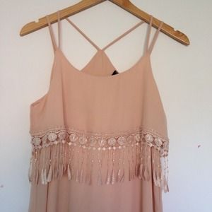 New Dusty blush full length dress size small