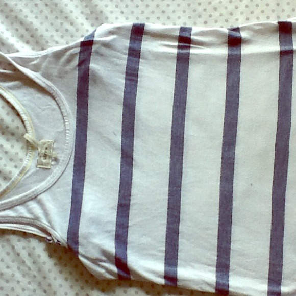 White and blue tank top