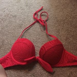 Brand new (tags removed) Lacey red bikini top