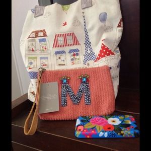 NWT Monogram Wristlet by Miss Albright from Anthro