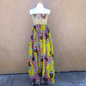 African Print Maxi Dress