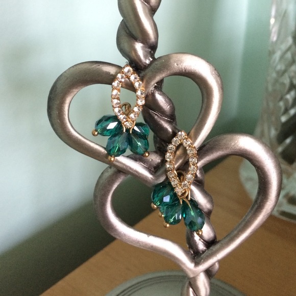 Teal and Silver Earrings