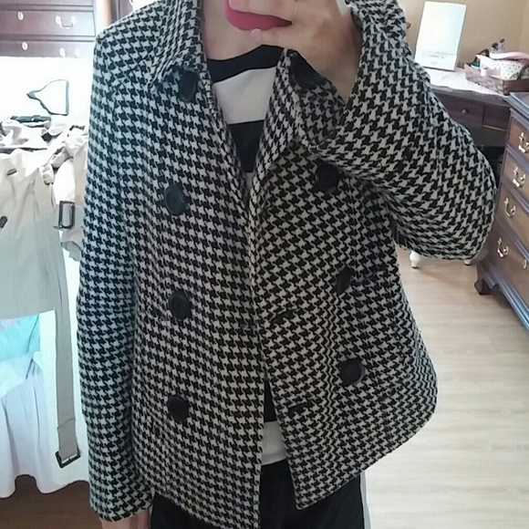 Houndstooth Wool Jacket - Picture 2 of 4