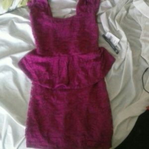 Purple lace on top dress