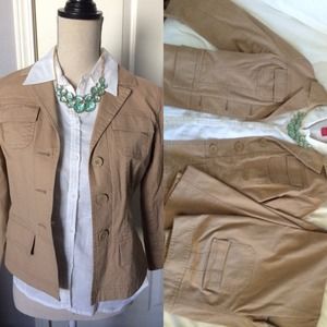 Ann Taylor Loft Khaki Pantsuit