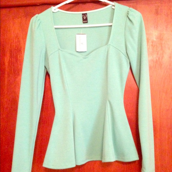 Teal peplum