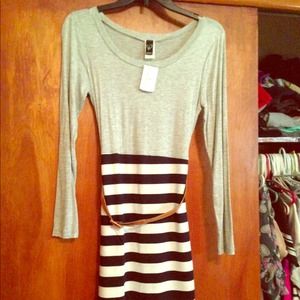 Gray blue/striped dress