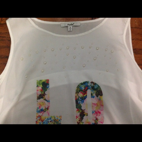 LOVE Chiffon Tank Top - Picture 2 of 2