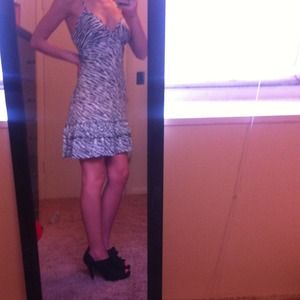 Black and white zebra print dress