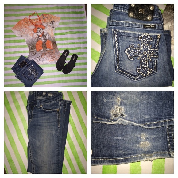 White Cross Miss Me Jeans