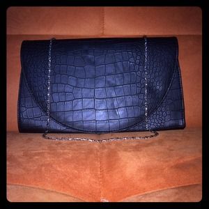 Black Leather Clutch