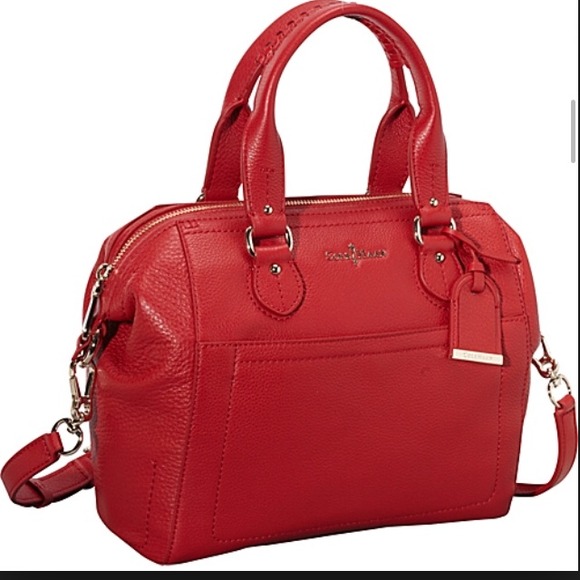 Cole Haan red leather tote