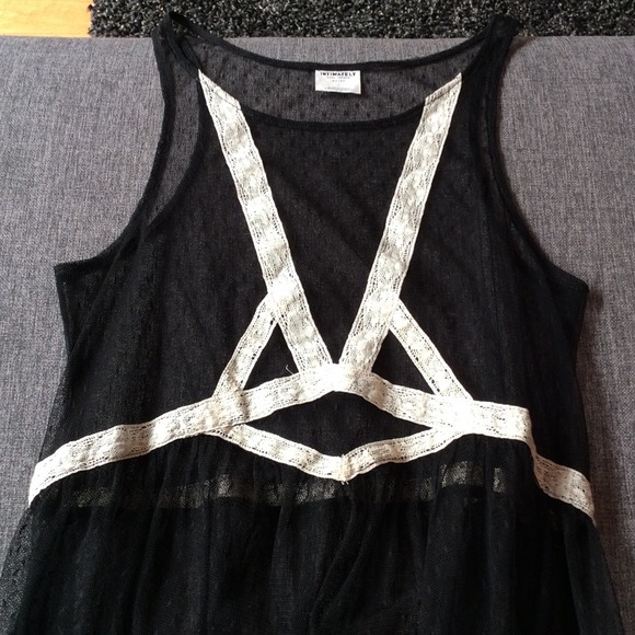 Free people black lace top