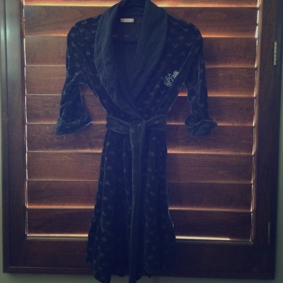 Black Velour Juicy Couture Robe