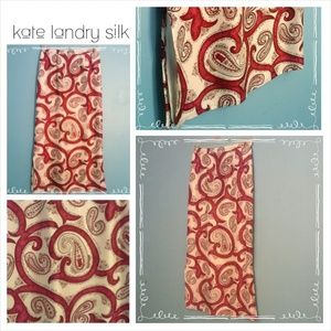 Kate Landry 100% silk skirt w/side split, like new
