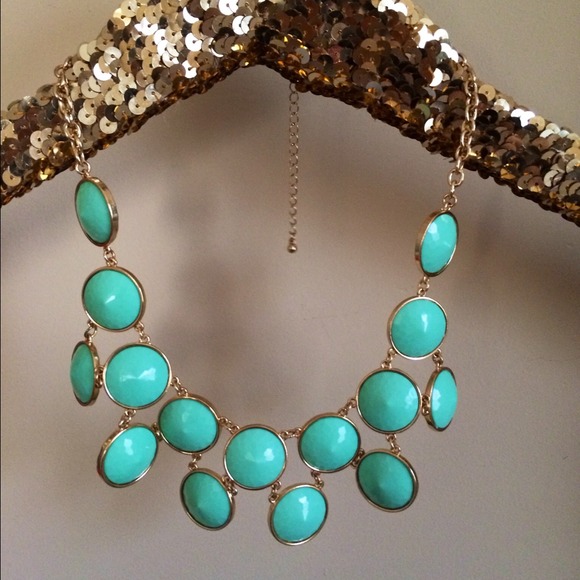 Francesca's Mint Circle Statement Necklace