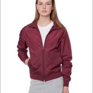 NWT american apparel burgundy windbreaker