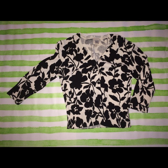 Black & White Flower Cardigan