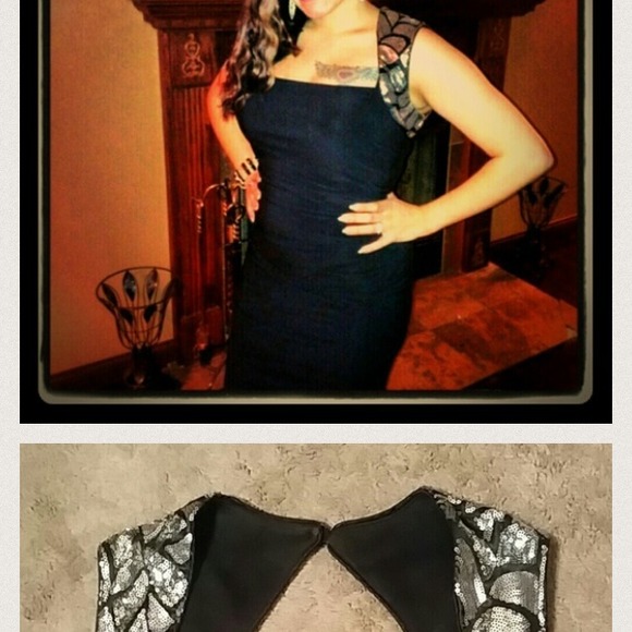 Black sequin dress